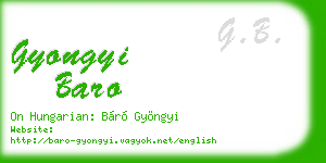 gyongyi baro business card